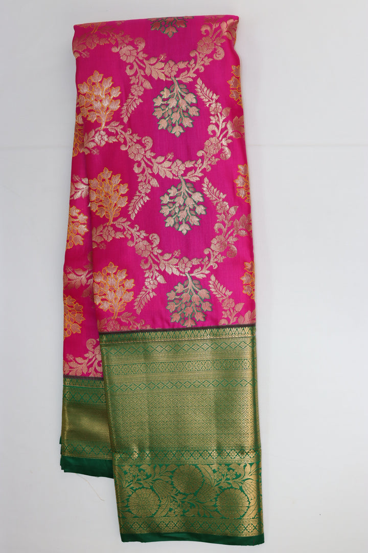 Elegant Pink Kanjipuram Saree