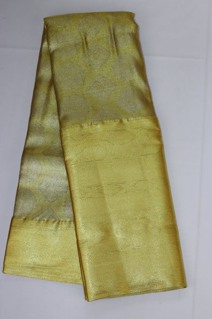 Amazing Golden Tissue Kanjipuram Saree