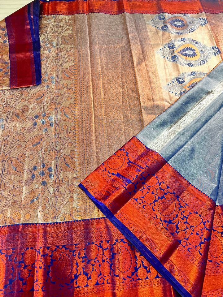 Classy Multi-color Kanjipuram Silk Saree