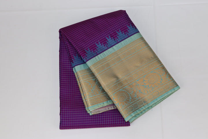 Trendy Purple Kanjipuram Saree