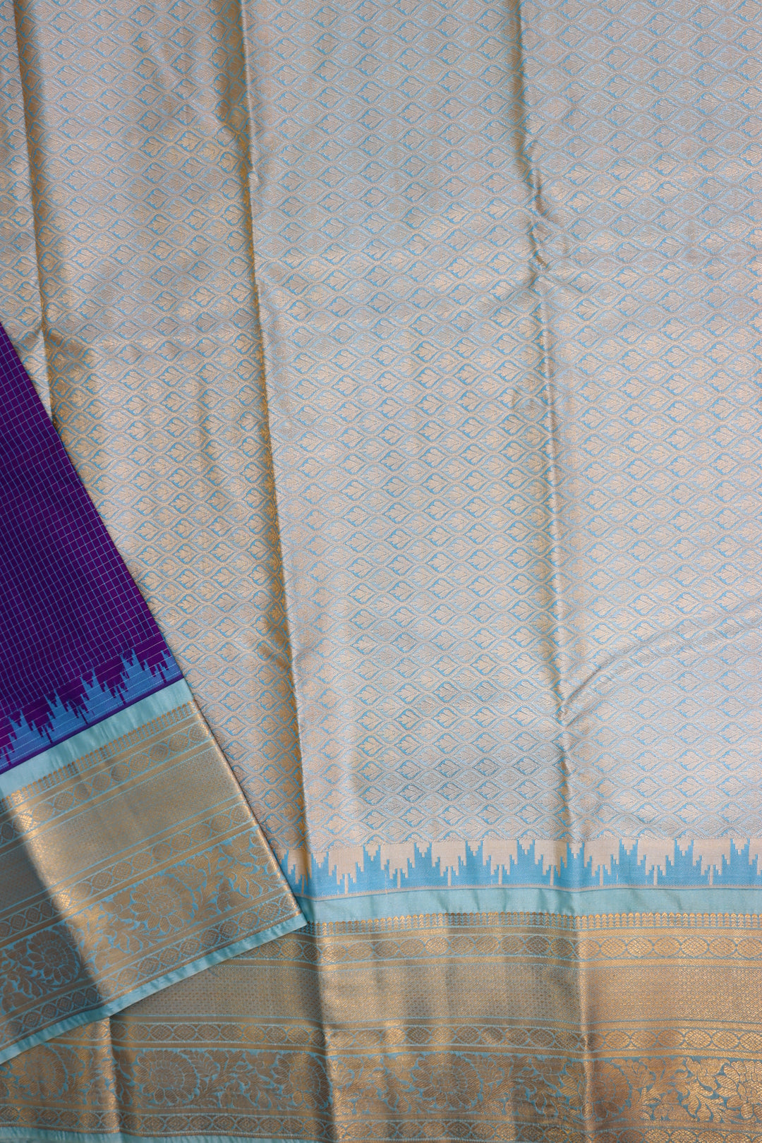 Trendy Purple Kanjipuram Saree