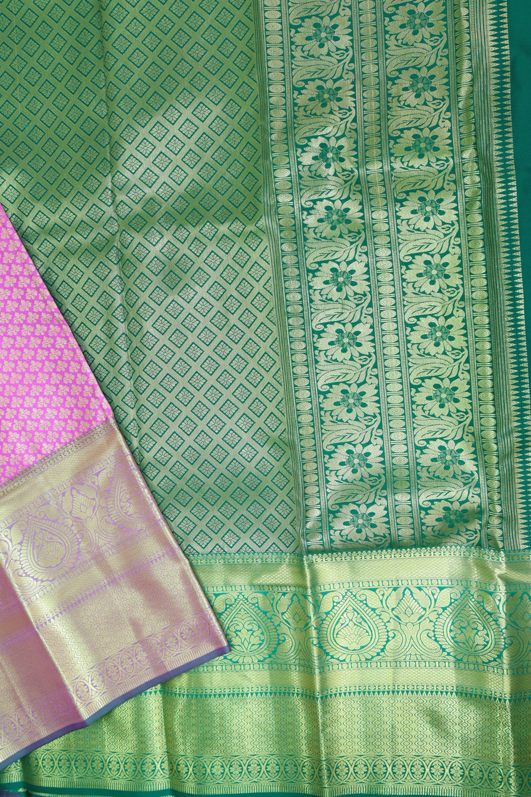 Rich Pink Kanjipuram Saree