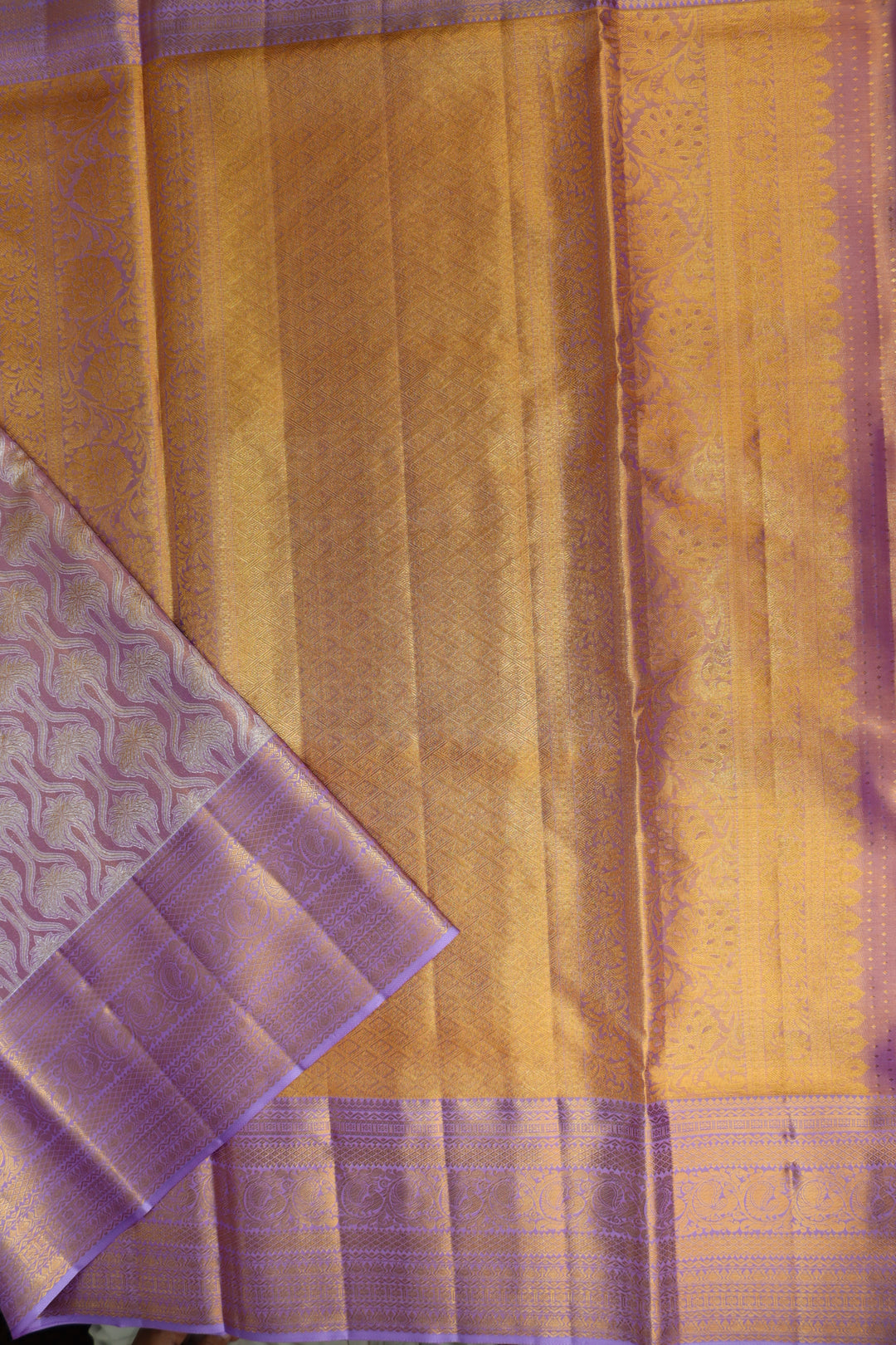 Exotic Lavender Pure Kanjipuram Saree