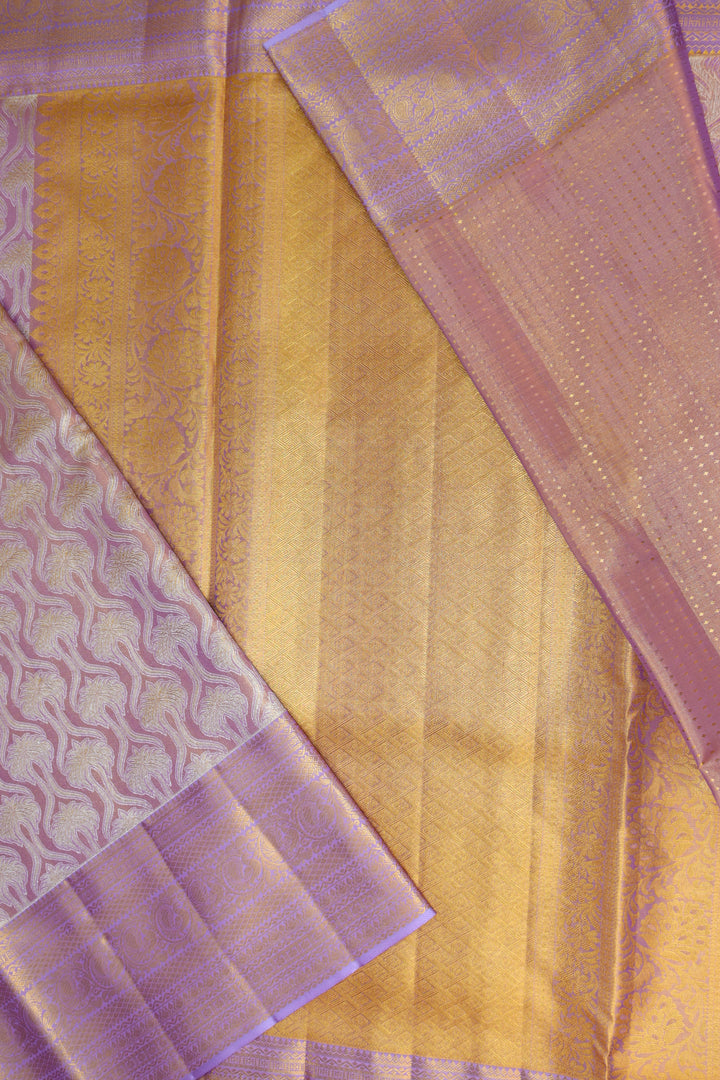 Exotic Lavender Pure Kanjipuram Saree