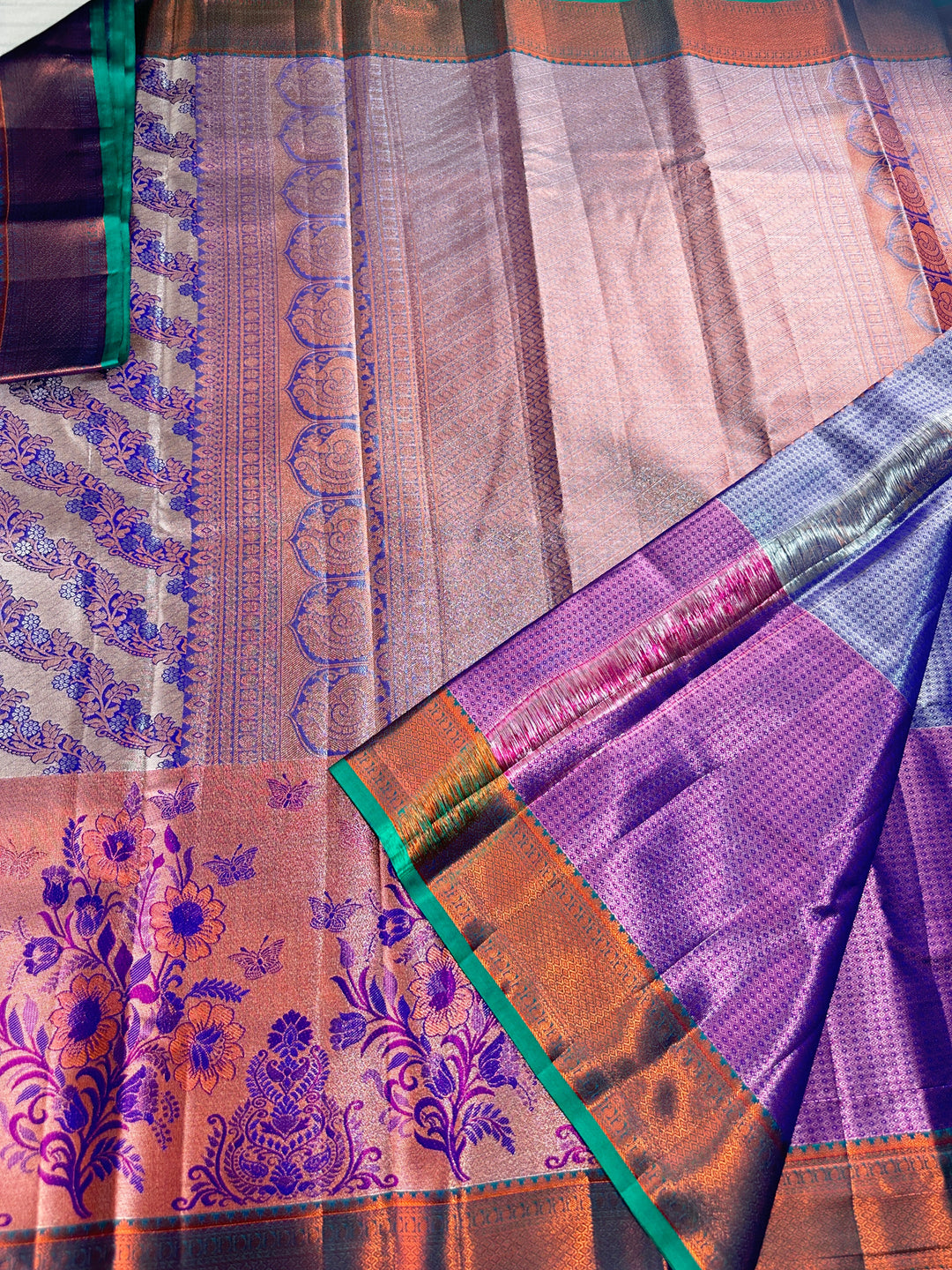 Elegant Multi-color Kanjipuram Silk Saree