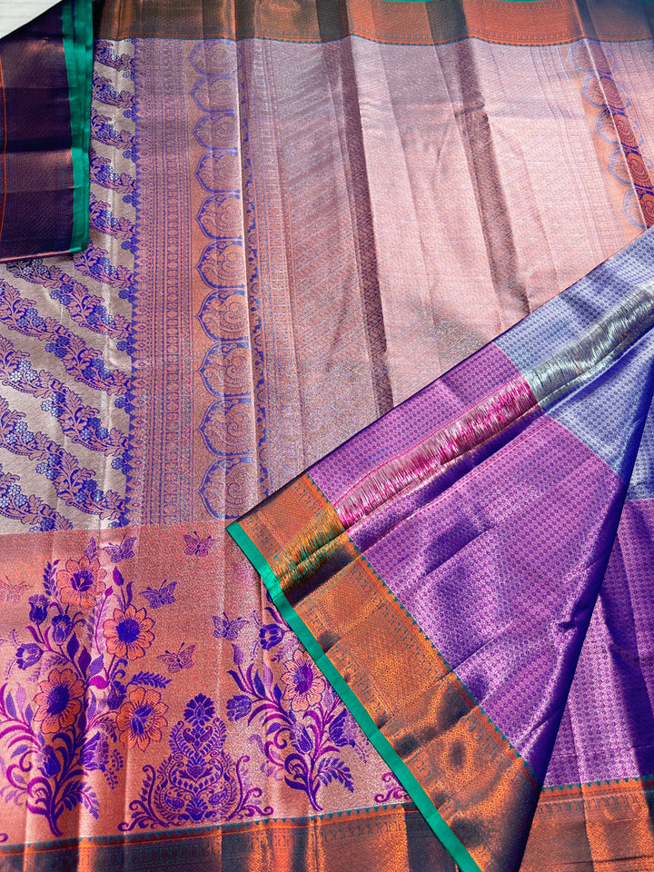 Elegant Multi-color Kanjipuram Silk Saree