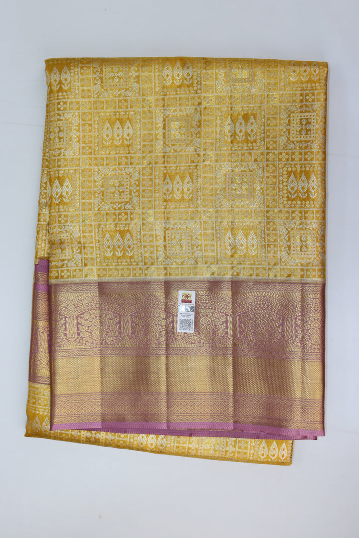 Traditional Gold Pure Kanjipuram Saree