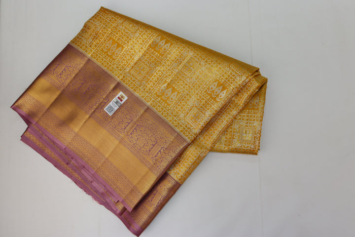 Traditional Gold Pure Kanjipuram Saree