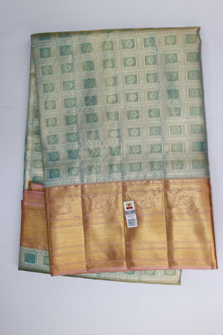 Exotic Pastel Pure Kanjipuram Saree