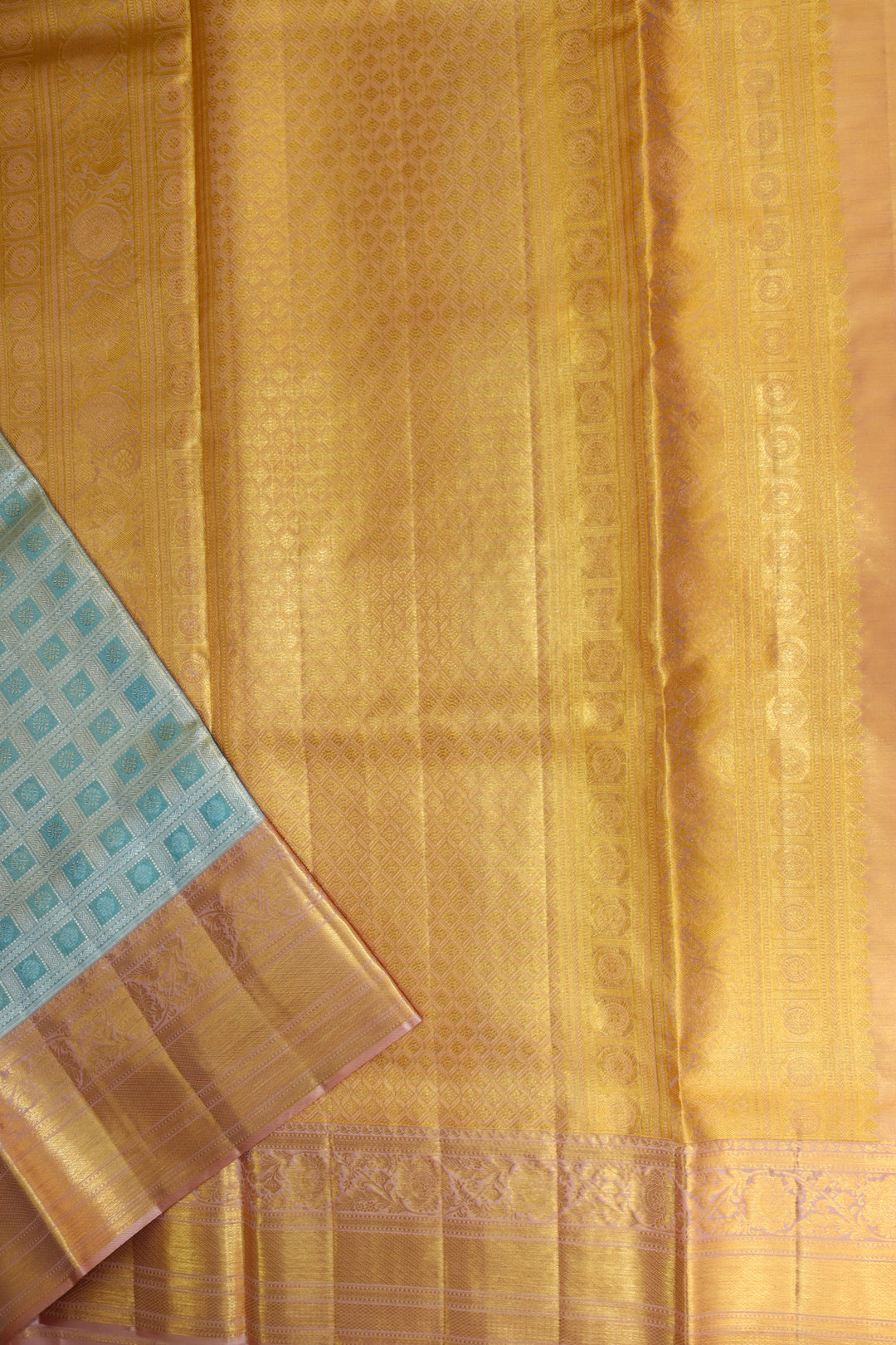 Exotic Pastel Pure Kanjipuram Saree