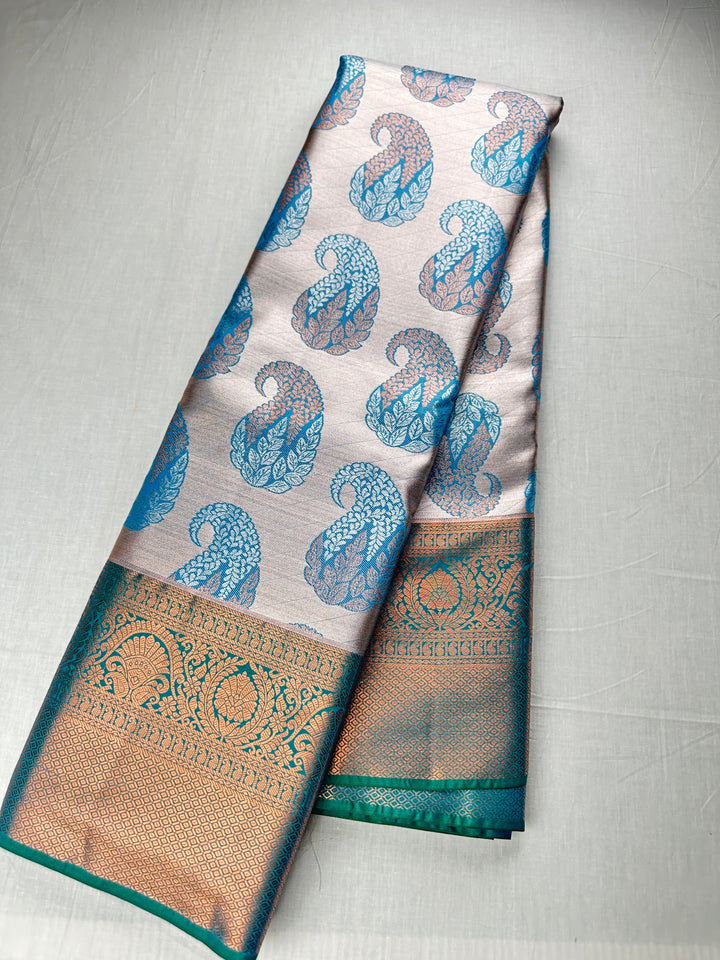 Traditional Blue Kanjipuram Silk Saree