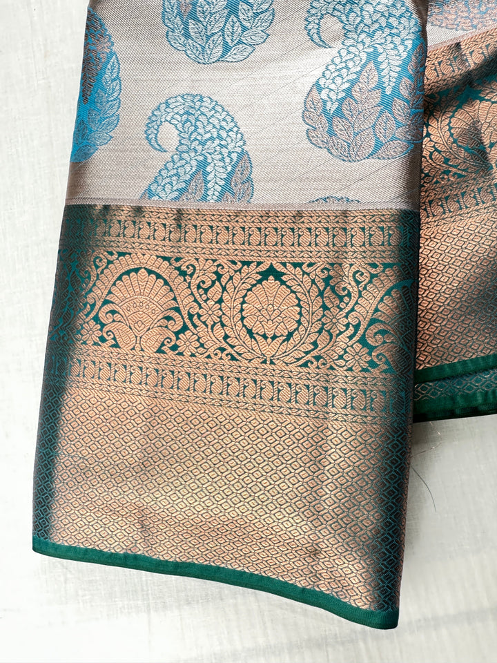 Traditional Blue Kanjipuram Silk Saree