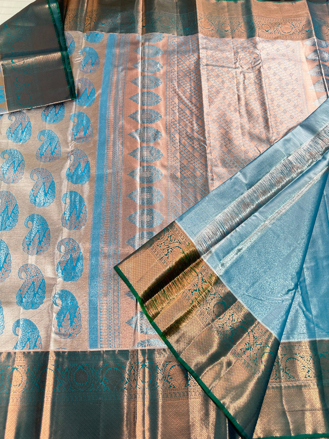 Traditional Blue Kanjipuram Silk Saree