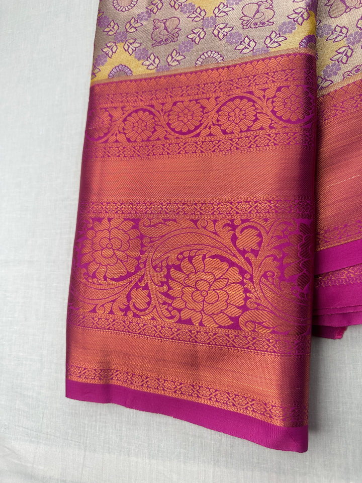 Elegant Multi-color Kanjipuram Silk Saree