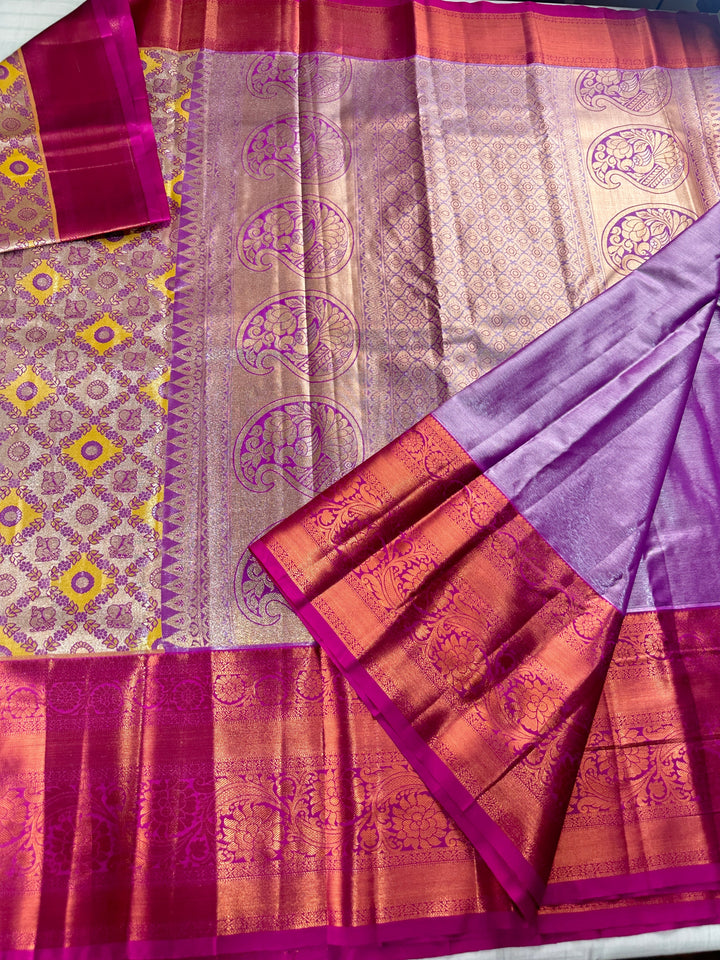 Elegant Multi-color Kanjipuram Silk Saree