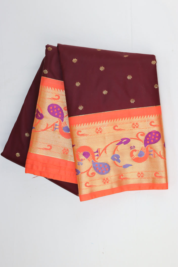 Traditional Brown Kanjipuram Saree