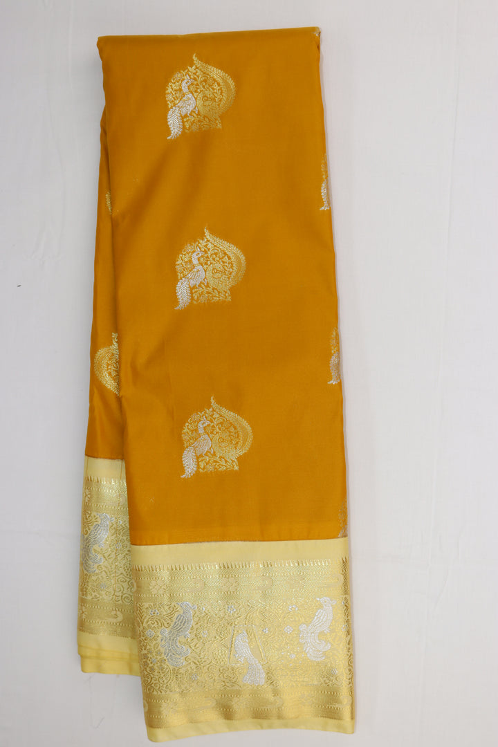 Amazing Pumpkin Orange Kanjipuram Saree