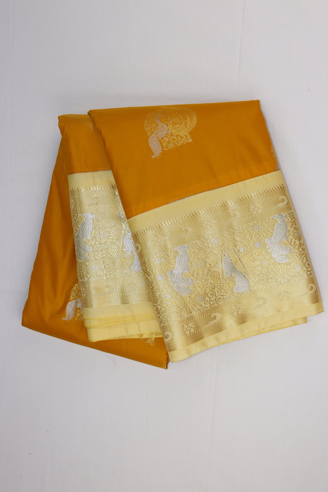 Amazing Pumpkin Orange Kanjipuram Saree