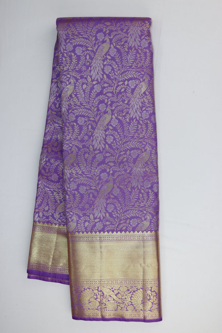 Stunning Lavender Kanjipuram Saree