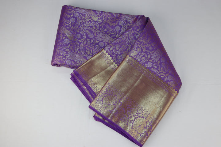 Stunning Lavender Kanjipuram Saree