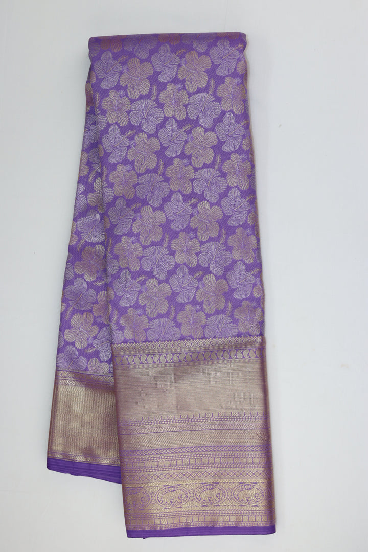 Stunning Lavender Kanjipuram Saree