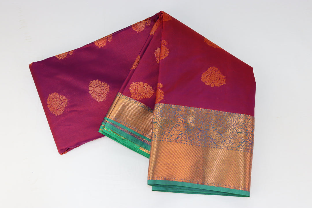 Amazing Dark Pink Kanjipuram Saree