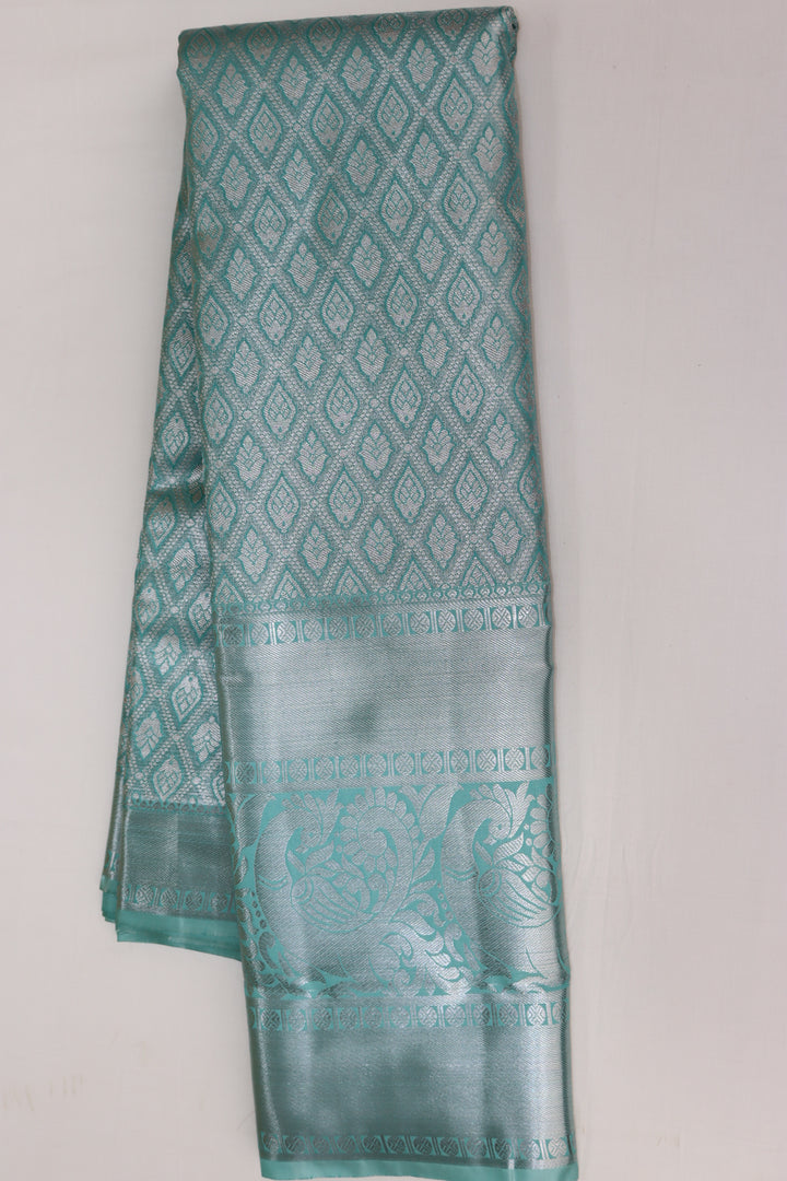 Beautiful Pastel Blue Kanjipuram Saree