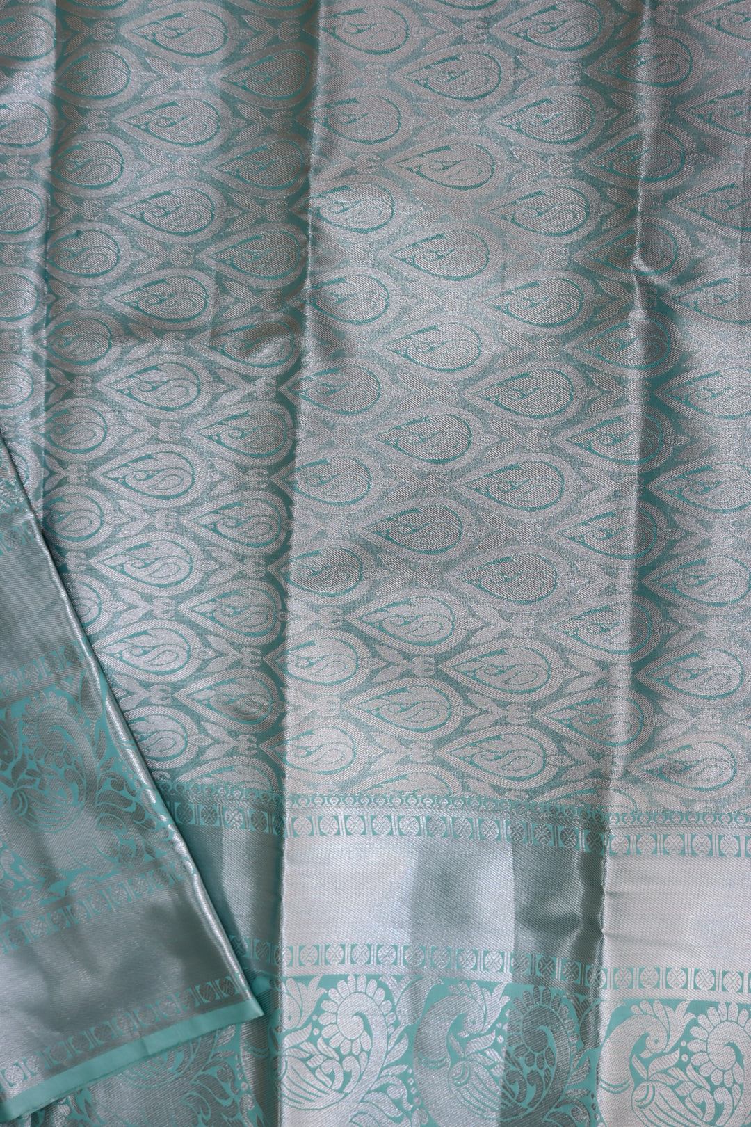 Beautiful Pastel Blue Kanjipuram Saree