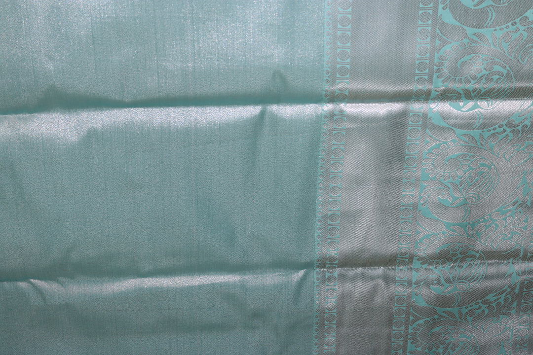 Beautiful Pastel Blue Kanjipuram Saree