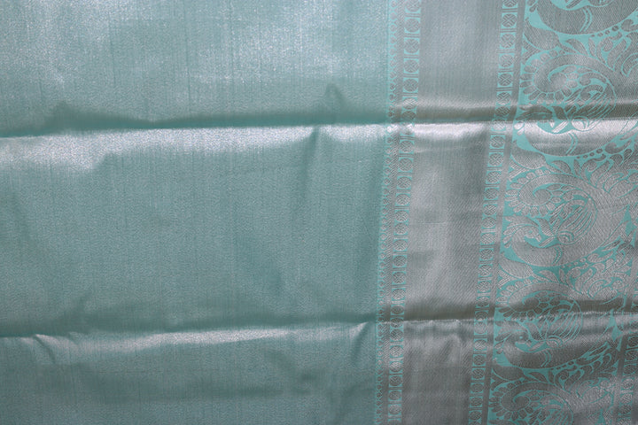 Beautiful Pastel Blue Kanjipuram Saree