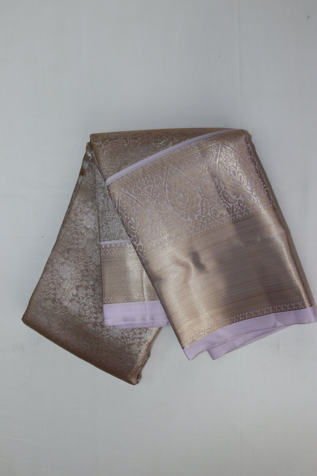 Classy Pastel Lavender Kanjipuram Saree