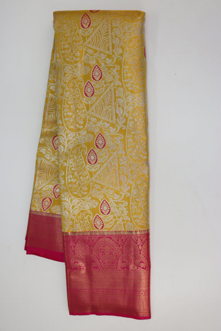 Classic Yellow  Kanjipuram Saree