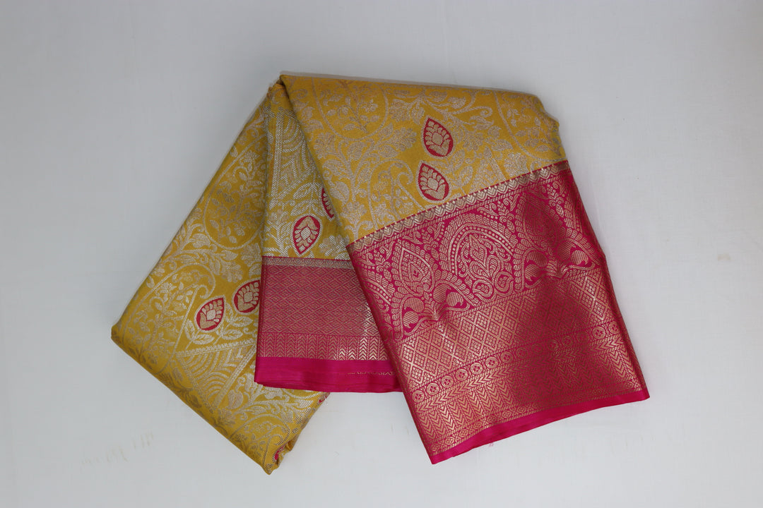 Classic Yellow  Kanjipuram Saree