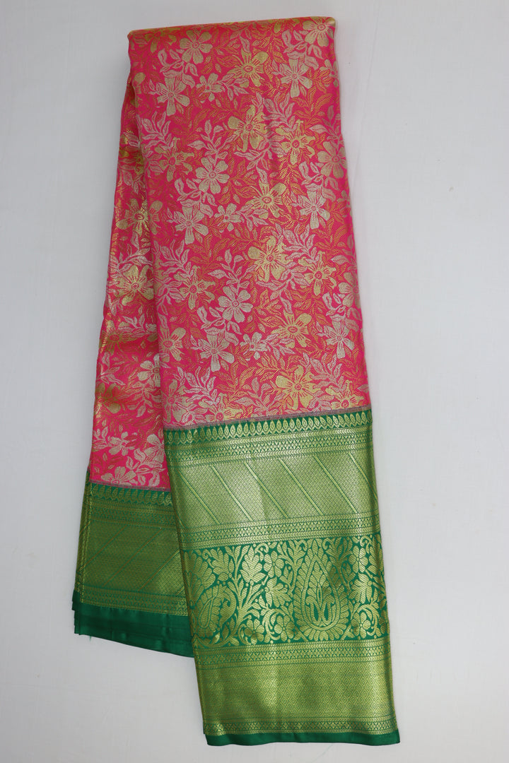 Traditional Pink  Kanjipuram Saree