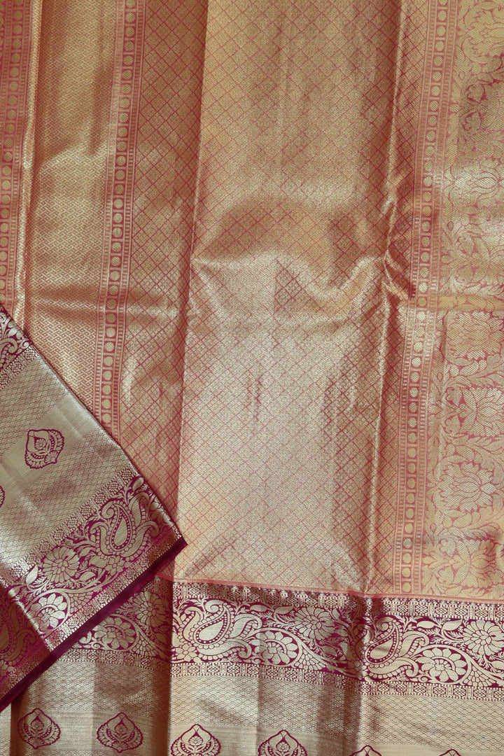 Classic Baby Pink Kanjipuram Saree