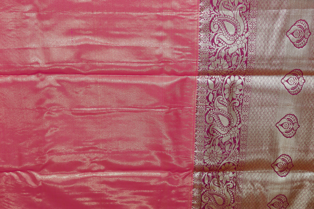 Classic Baby Pink Kanjipuram Saree