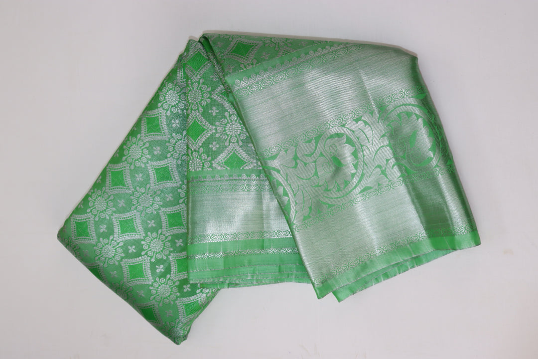 Beautiful Pastel Green Kanjipuram Saree