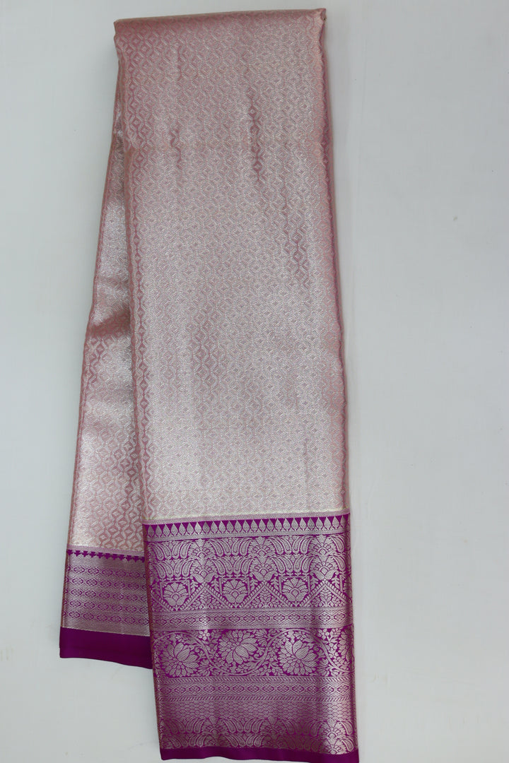 Stunning Pastel Pink Kanjipuram Saree