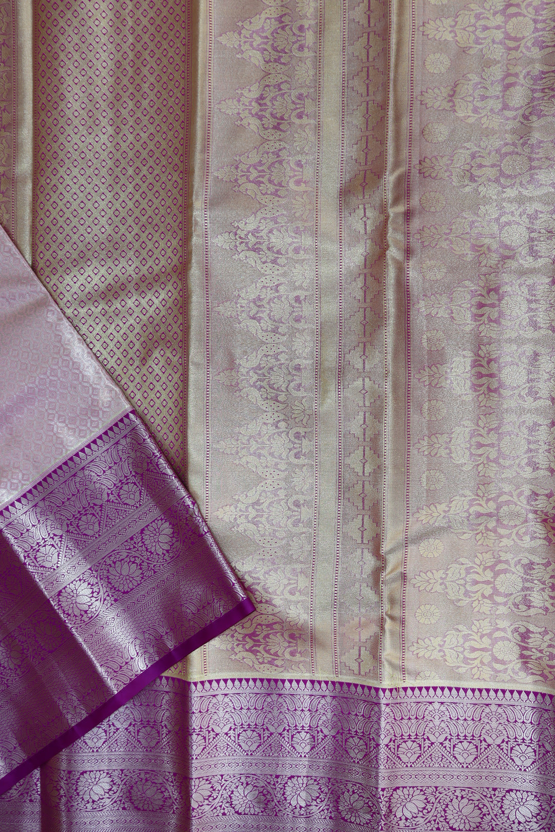 Stunning Pastel Pink Kanjipuram Saree