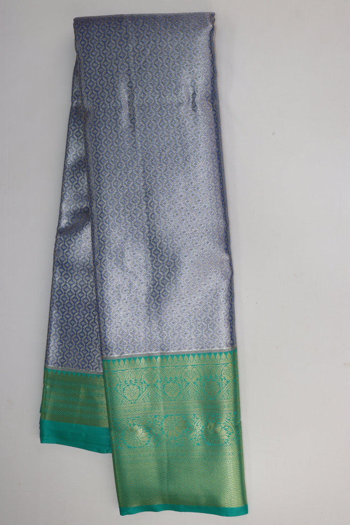 Stunning Pastel Blue Kanjipuram Saree