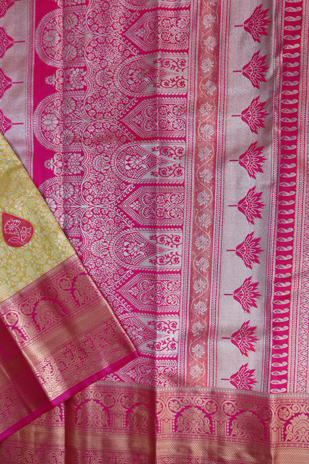 Traditional Yellow  Kanjipuram Saree