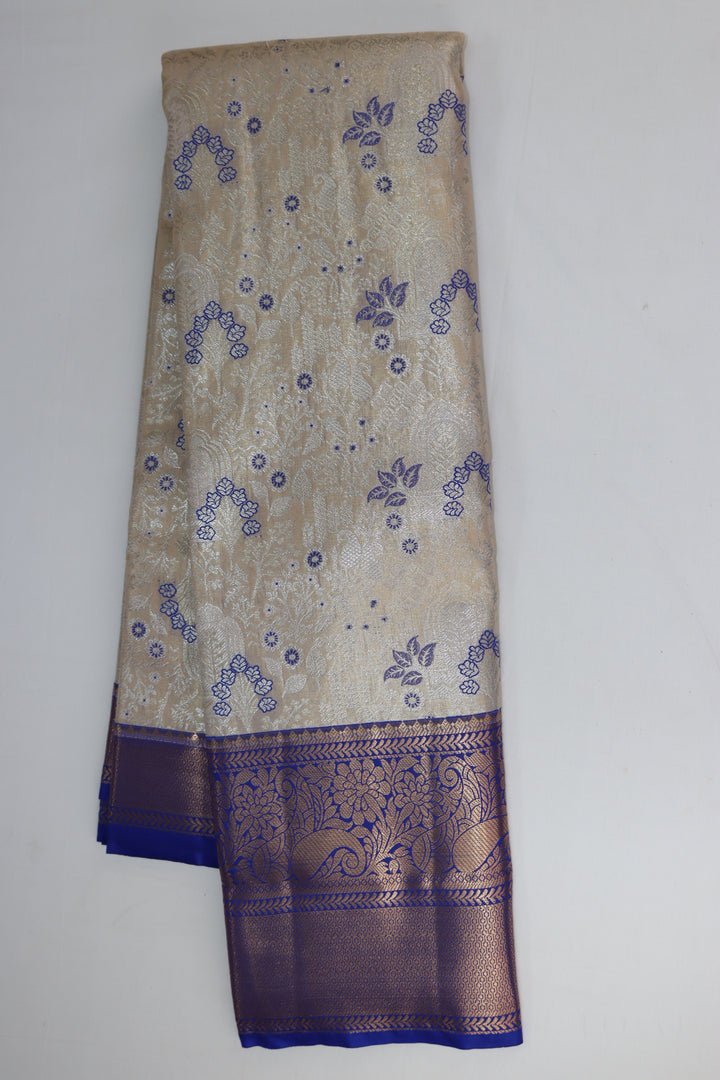 Classy Cream Kanjipuram Saree