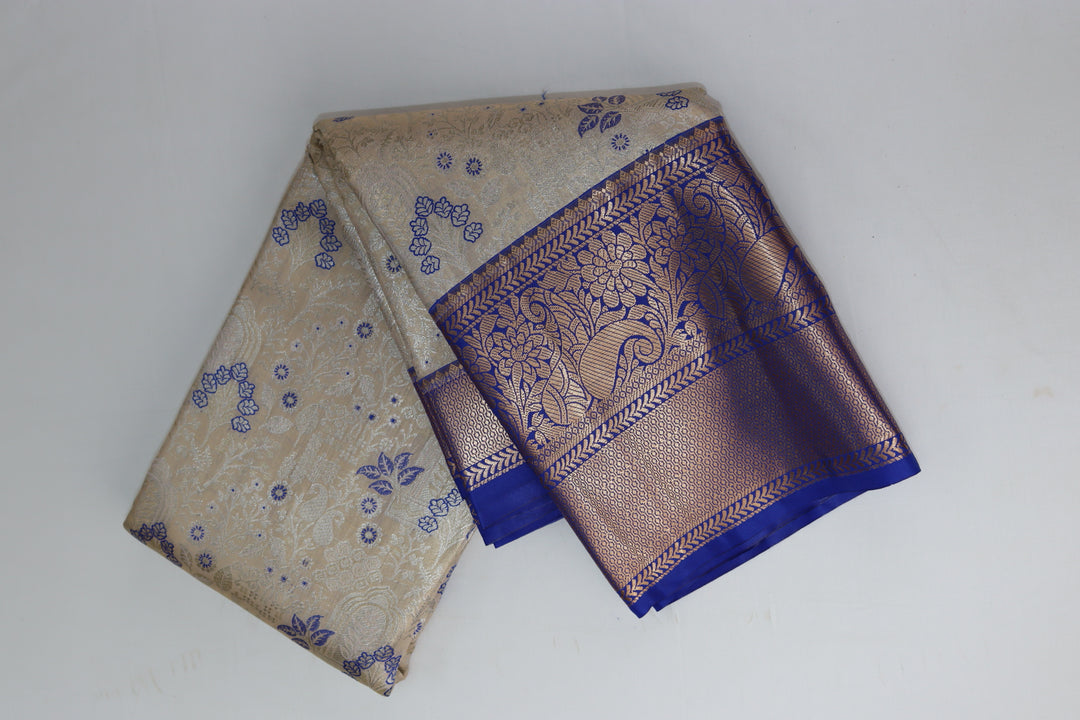 Classy Cream Kanjipuram Saree