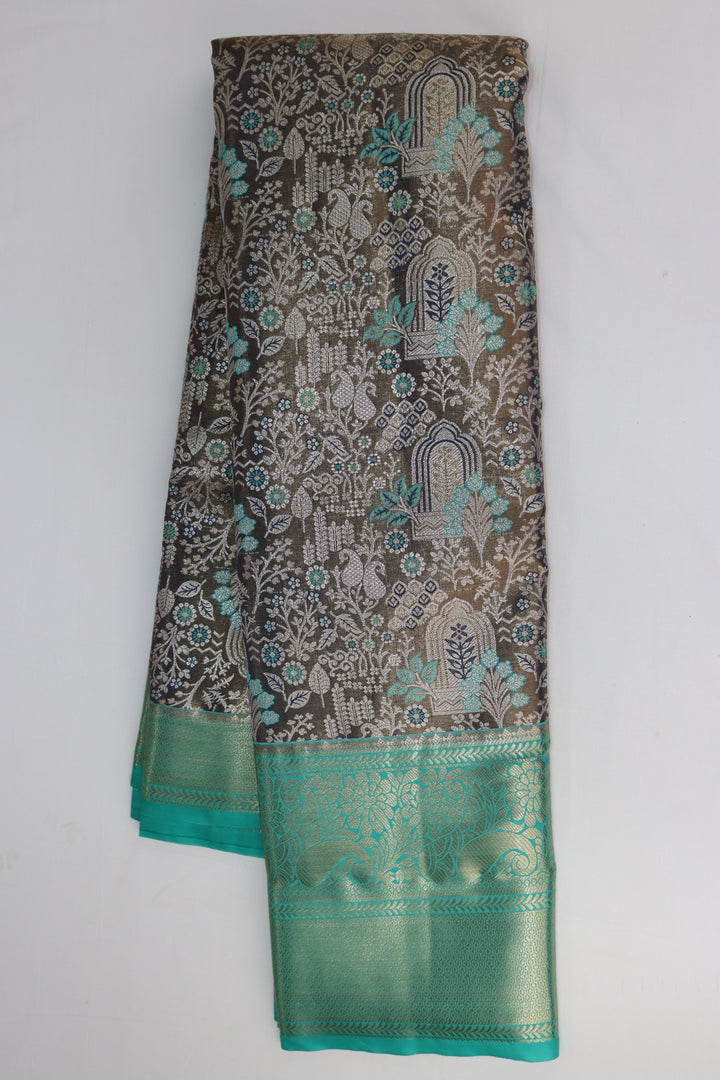 Traditional Brown Kanjipuram Saree