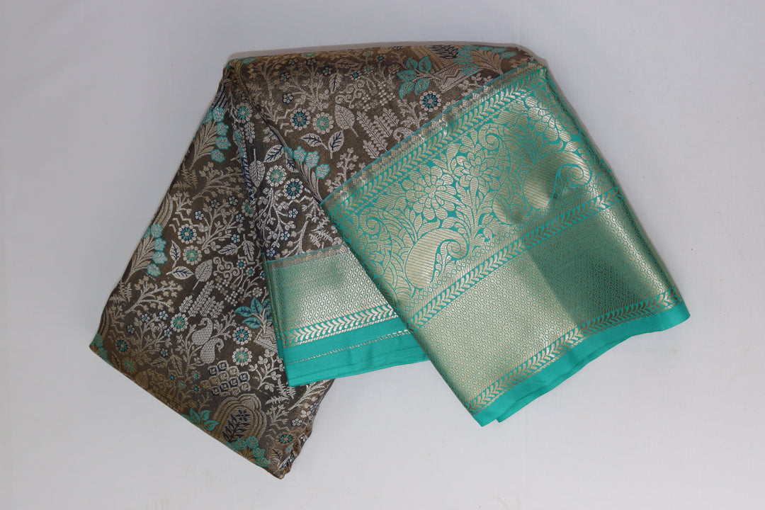 Traditional Brown Kanjipuram Saree