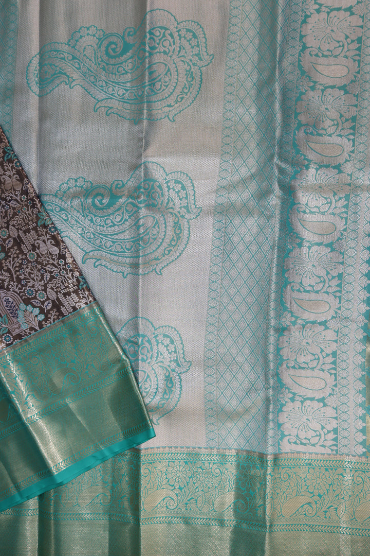 Traditional Brown Kanjipuram Saree