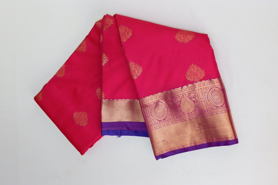 Amazing Light Pink Kanjipuram Saree