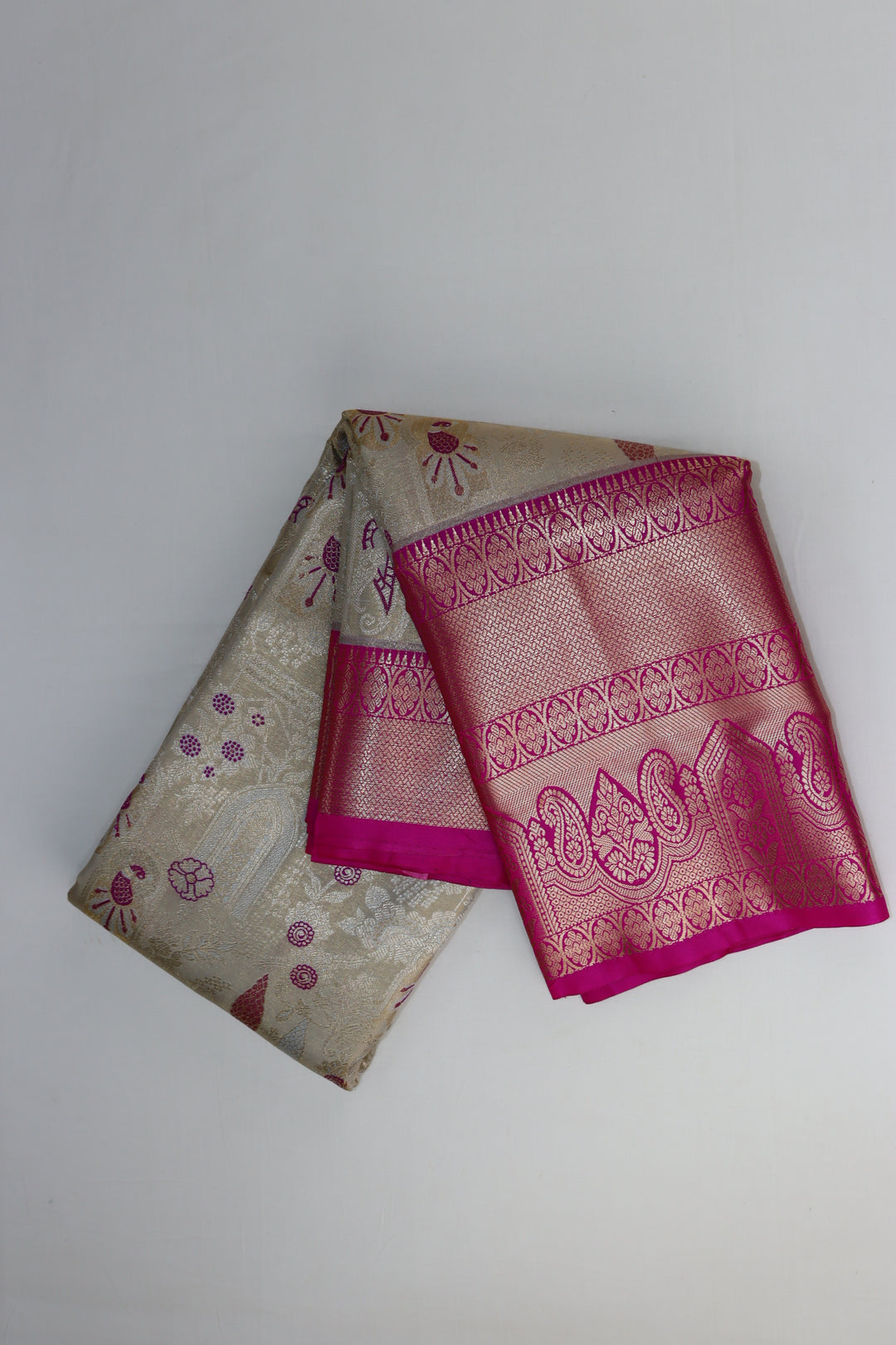 Classic Cream Kanjipuram Saree