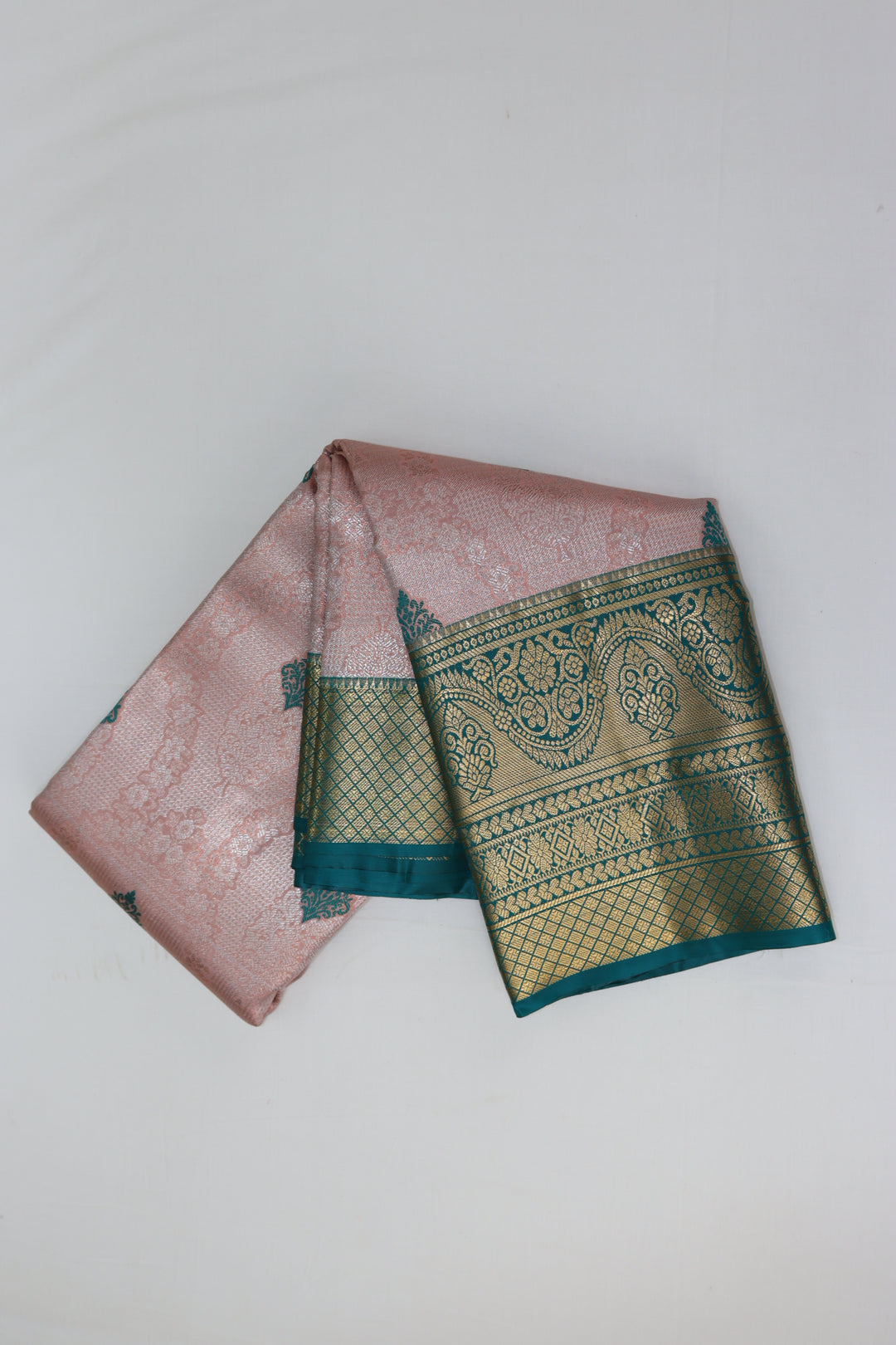 Traditional Baby Pink  Kanjipuram Saree