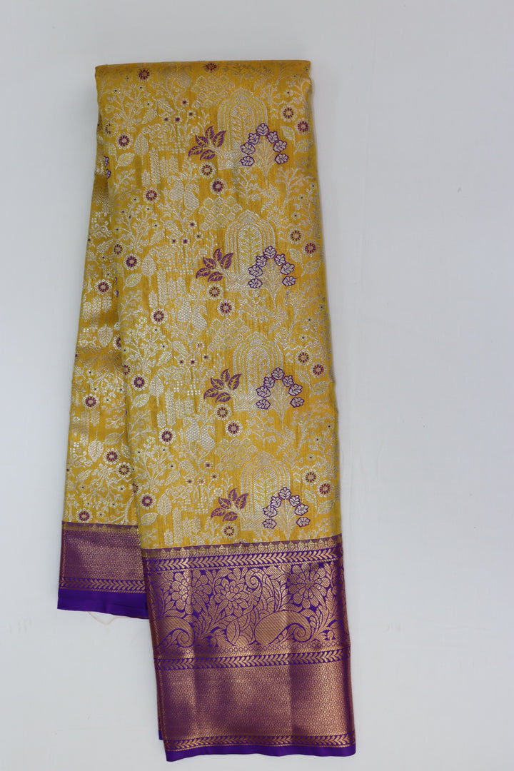 Classic Yellow  Kanjipuram Saree